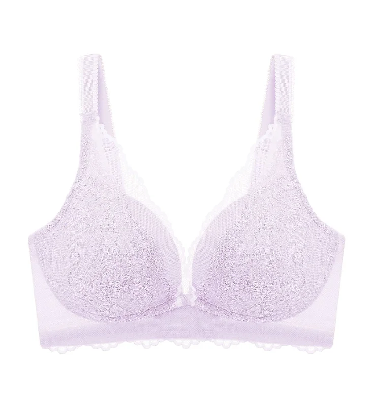 Beauty Layer Non-Wired Push Up Deep V Bra Breathable Full Coverage