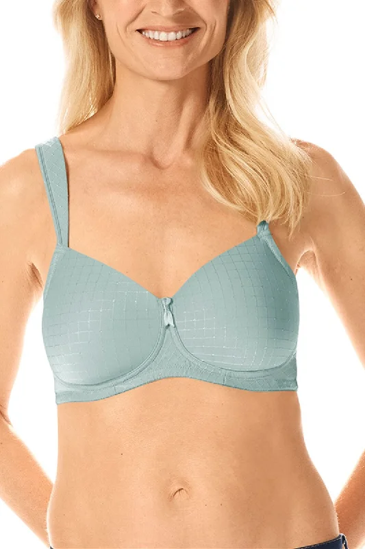 Cara Padded Non-Wired Bra - dark mint - #44915 Elegant Lace Lingerie