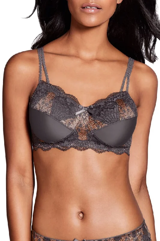 Florence Non Wired Bra - Grey / Copper #44565 Push-Up Wireless Bra