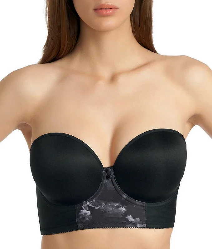 Freya Deco Shape Women`s Underwire Strapless Contour Longline Bra Adjustable Bra Straps