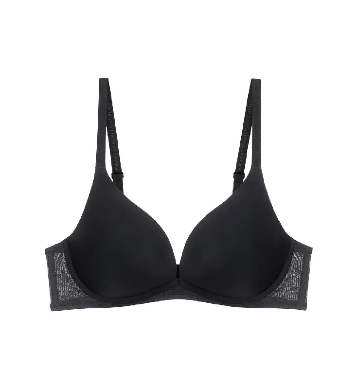 INVISIBLE INSIDE-OUT NON-WIRED PUSH UP DEEP V BRA Soft Lace Bralette