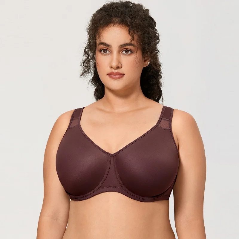 Julia Smooth Underwire Minimizer Seamless Bra | B-H Cup| Marron Sexy Underwire Bra