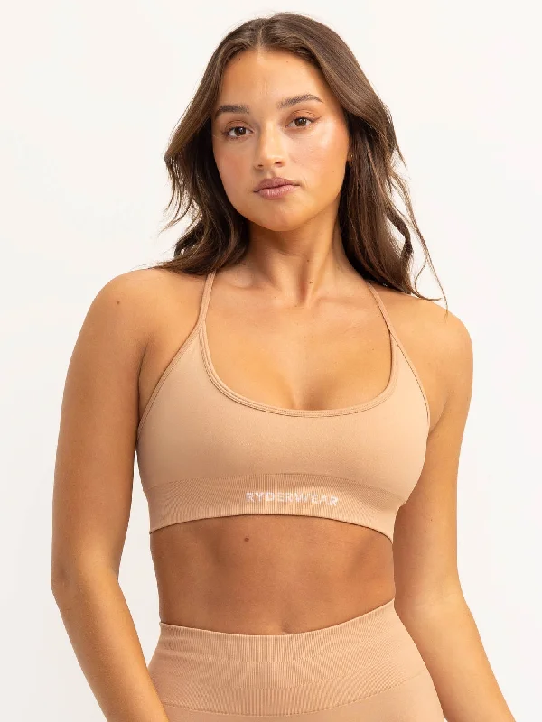 Lift 2.0 Seamless Sports Bra - Tan Sports Support Bra