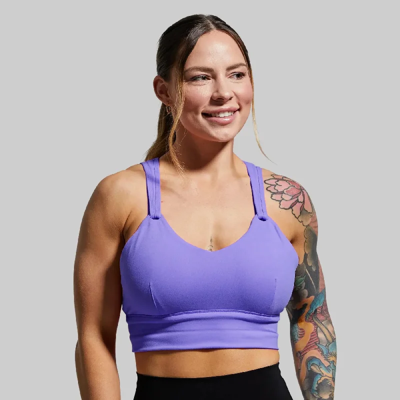 Milk and Muscles Nursing Sports Bra (Violet) Padded Push-Up Bra