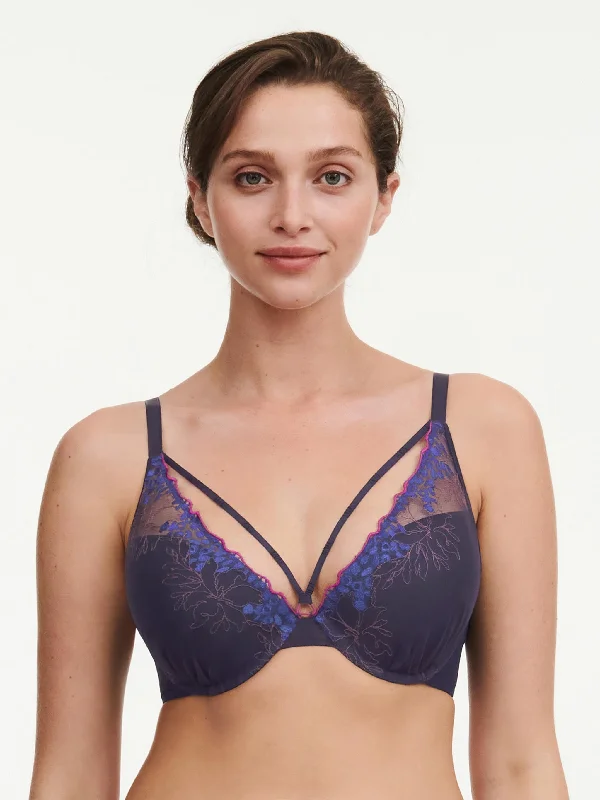 Spice Push Up Bra In Midnight Blue - Chantelle Pulp Minimalist Wireless Bra