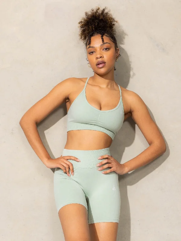 Stonewash Seamless Sports Bra - Mint Stonewash Sexy Mesh Bralette