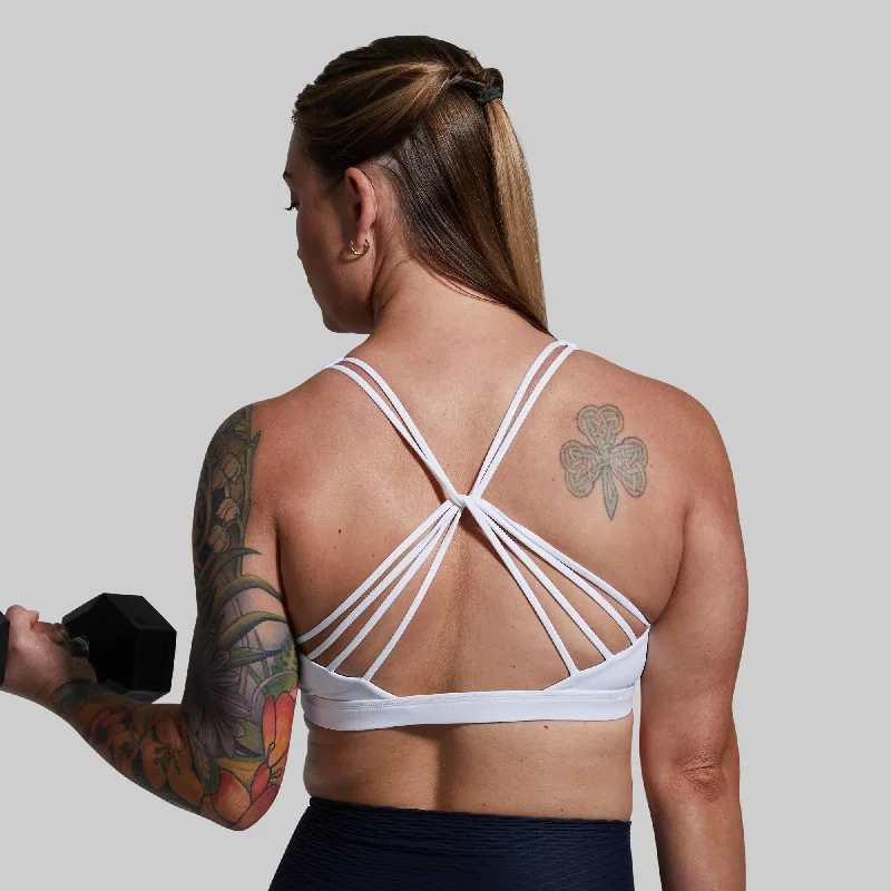 Vitality Sports Bra 2.0 (White) Full Coverage Bralette