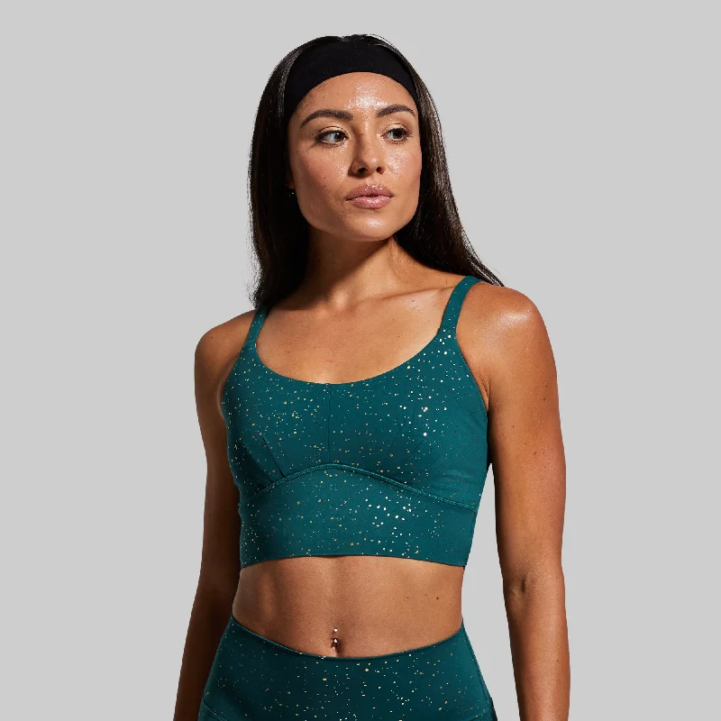 Your Go To Sports Bra (Pine Gold) Trendy Lace Bra