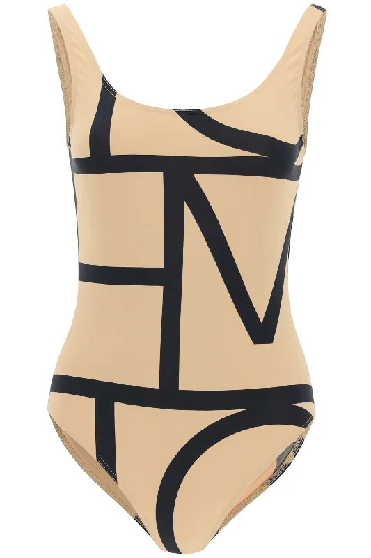 one piece monogram swimsuit 213 842 795 MONOGRAM PRINT Retro-Inspired Bikini Set