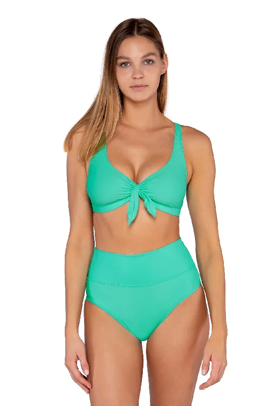 Sunsets Women's Swimwear Mint Brandi Bralette Bikini Top Sporty Swimwear Bottoms