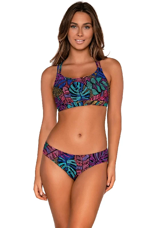 Sunsets Women's Swimwear Panama Palms Taylor Bralette Bikini Top Full Coverage Swimsuit