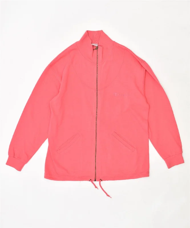 CHAMPION Womens Tracksuit Top Jacket UK 10 Small Pink Cotton Anorak Shell Jacket Lightweight Jacket