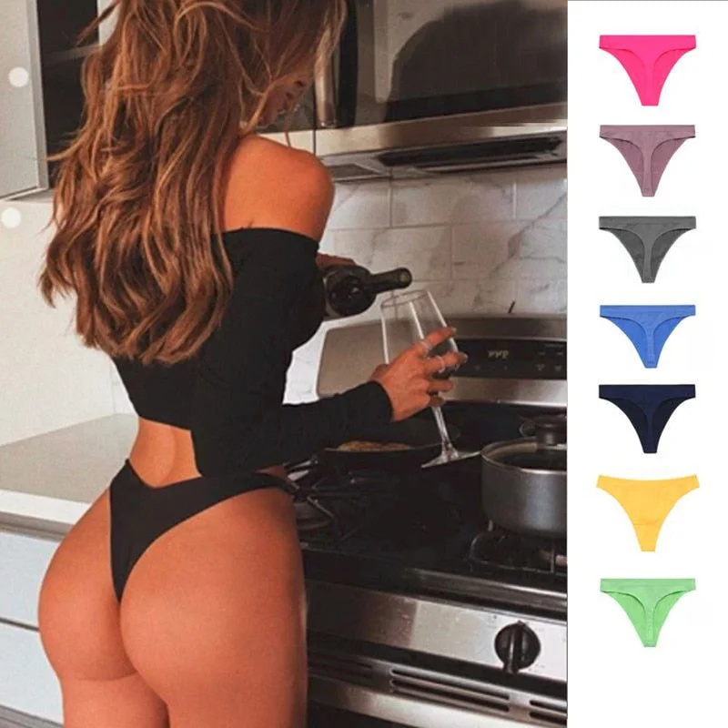 Sexy G-strings Thongs Cotton Panties Swimsuit Thong Female Rainbow Briefs Bikini Swimming Trunks for Women Ladies Underwear Casual Swim Dress