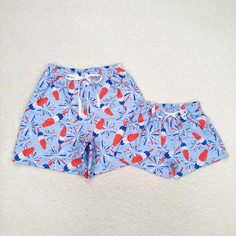 swimming trunks adult with kids july 4th  Sibling Sister Clothes swim S0336 Swim Skirt Set