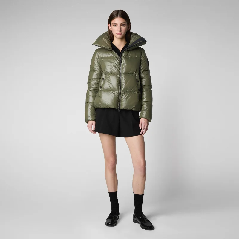 Women's Animal free Puffer Jacket Isla  in laurel green Quilted Jacket Puffer Jacket Insulated Jacket