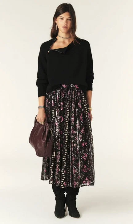 Ba&sh Pippa Sequin Skirt - Multi velvet skirt rich