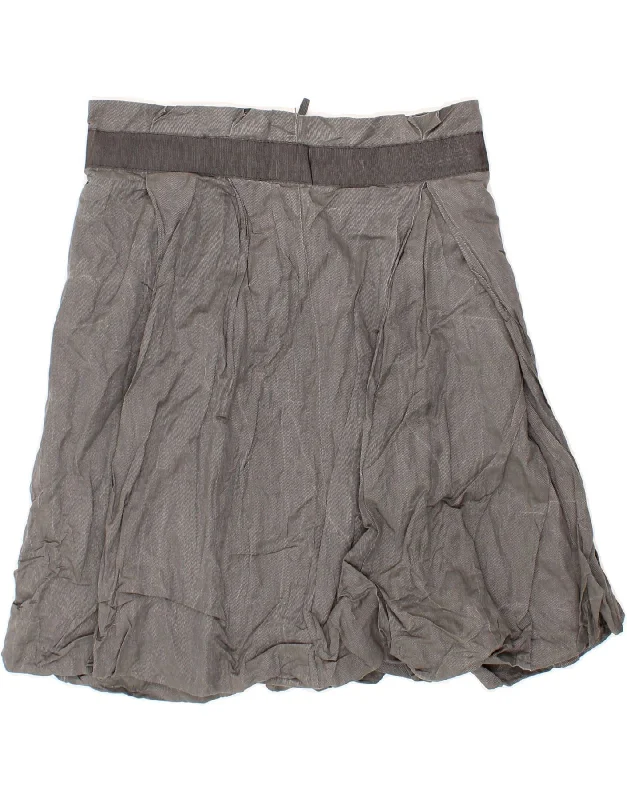 BENETTON Womens A-Line Skirt IT 40 Small W30  Grey Cotton vintage skirt charm