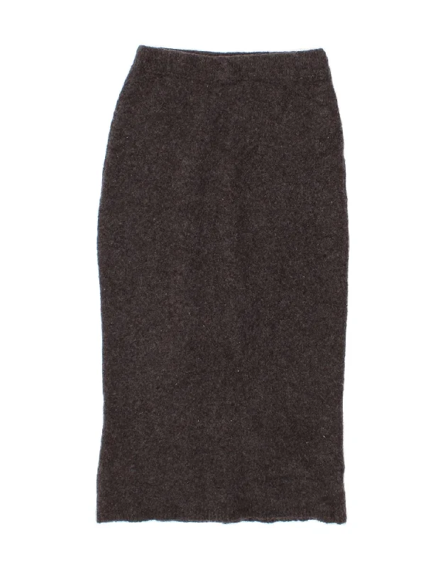 EDDIE BAUER Womens Maxi Skirt UK 10 Small W26 Grey Wool cashmere skirt soft