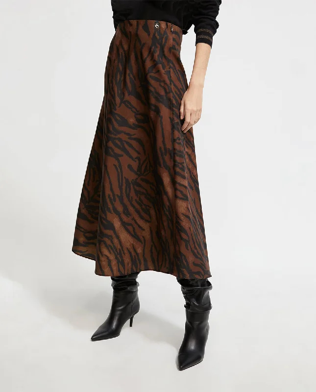 Animal print skirt wool skirt sturdy