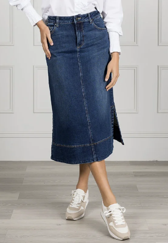 Madison Denim Skirt (Zjoosh) leather skirt sleek