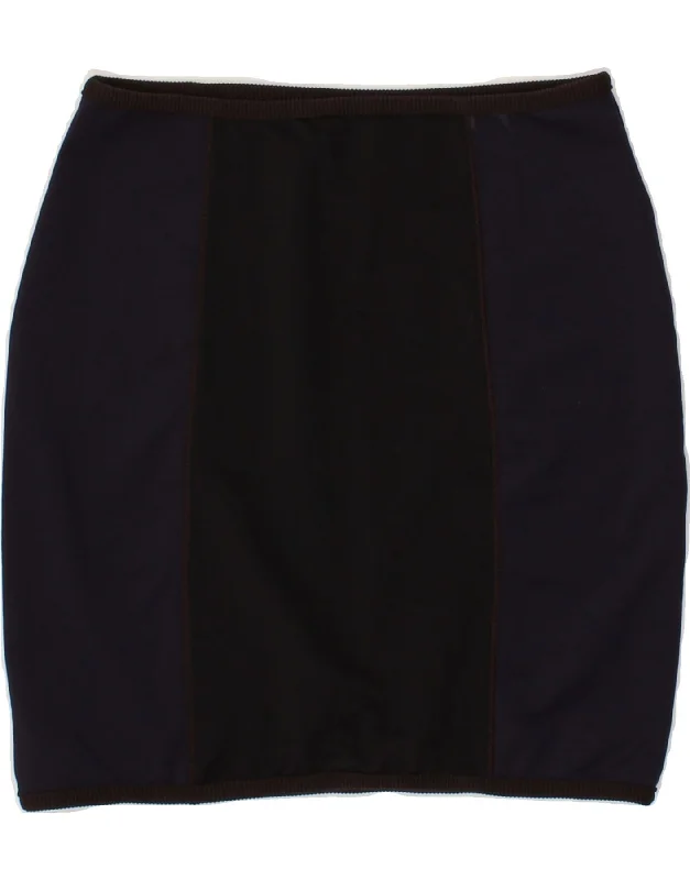 MARITHE FRANCOIS GIRBAUD Womens Pencil Skirt IT 44 Medium W26  Navy Blue relaxed fit skirt