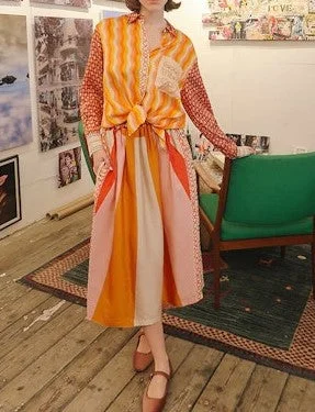 Me369 Layla Skirt - Orange chiffon skirt flowing