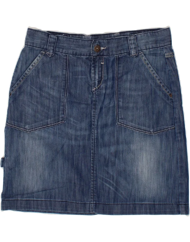 OASIS Womens Denim Skirt UK 12 Medium W30  Blue Cotton denim skirt fashionable