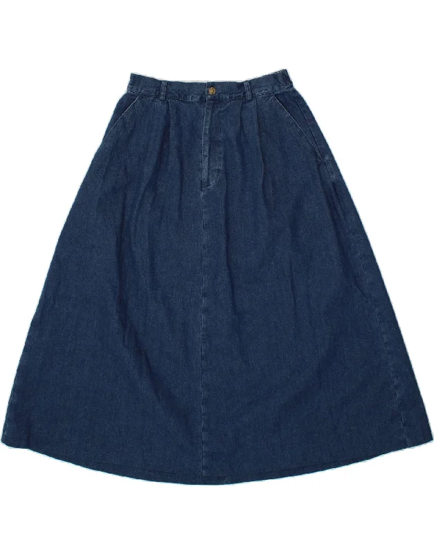 ORVIS Womens Denim Skirt UK 10 Small W27 Blue Cotton lace skirt delicate