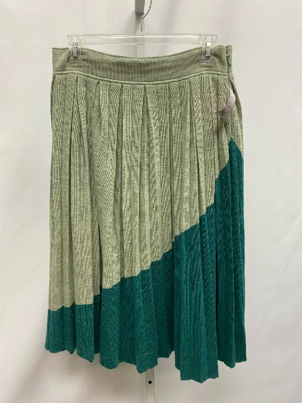 Size 12 Anthropologie Green Skirt linen skirt breathable