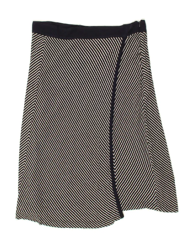 TOMMY HILFIGER Womens A-Line Skirt XS W28  Navy Blue Striped lace skirt delicate